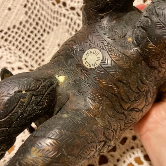 Ornate Brass Elephant - Heavy, Made in India - Picture 8 of 13